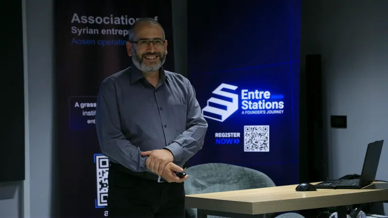 The EntreStations sign-up screen during the launch evening at DIGIT Center